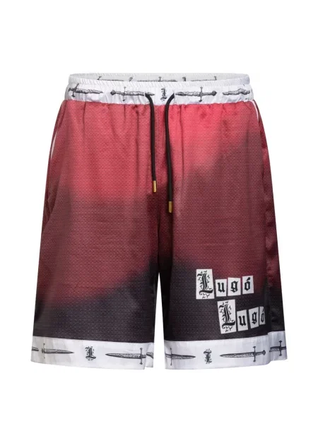 Pantaloni scurți Lugo Lugo cu imagine roșu