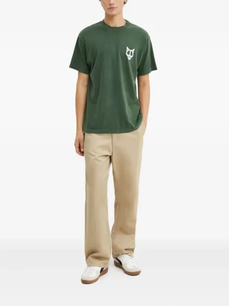 Tricou Naked Wolfe cu imagine verde