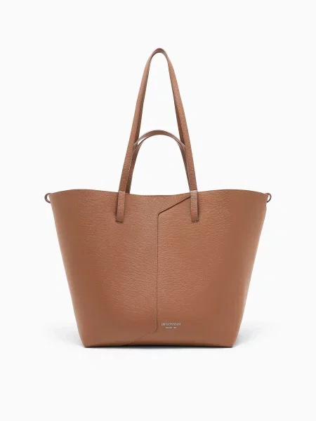 Кожаная сумка Emporio Armani коричневая