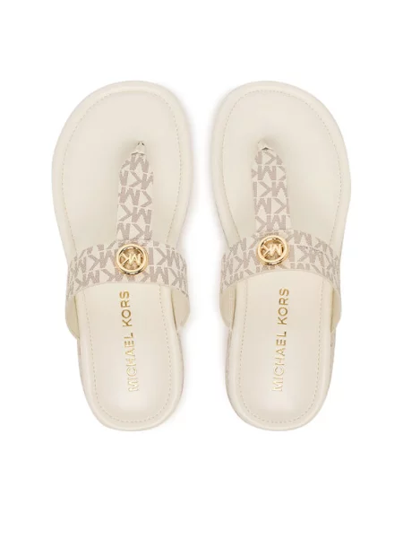 MICHAEL Michael Kors Šlepetės per pirštą Koya Flip Flap Écru ruda
