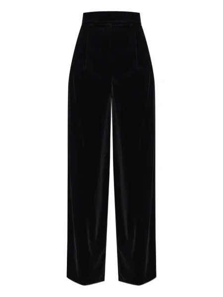 Pantaloni Max Mara de catifea plisate negru
