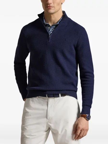 Половин цип пуловер Rlx Ralph Lauren синьо