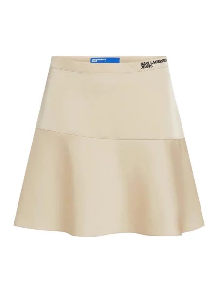 Satynowa spódnica mini Karl Lagerfeld beżowa