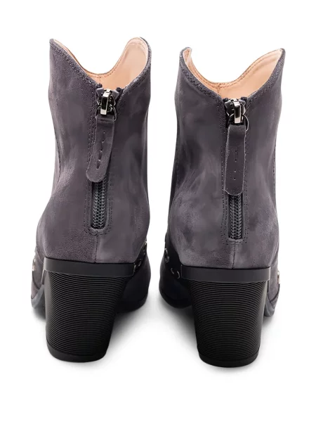 Botine Hogan din piele de căprioară gri