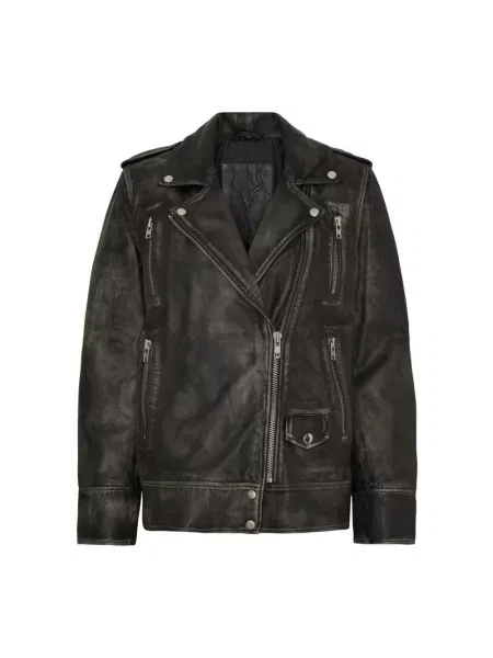 Kurtka skórzana Notyz biker szara