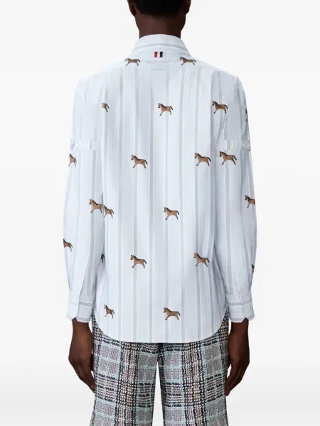 Риза Thom Browne синьо