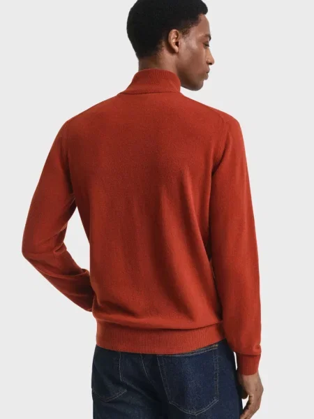 Свитер Gant на полумолнии красный