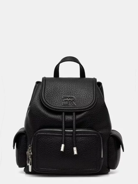 ERMANNO Firenze plecak miejski z imitacji skóry czarny