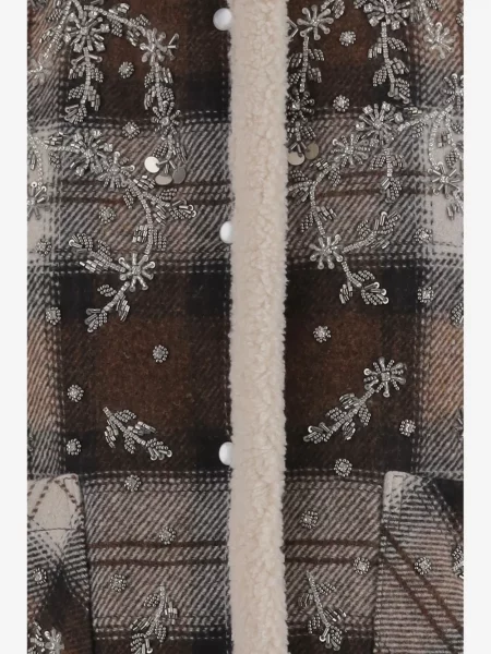 Vestă Stella Mccartney cu model floral maro