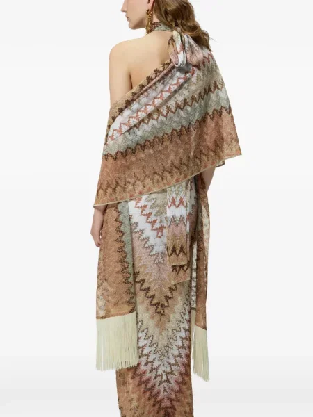 Fular Missoni cu franjuri din dantelă