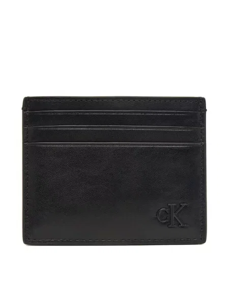 Portofel Calvin Klein din piele de căprioară negru