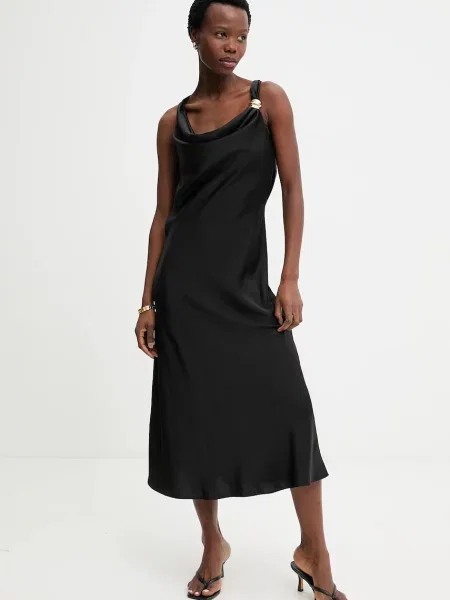 Haljina Answear.LAB midi širi se prema dolje crna