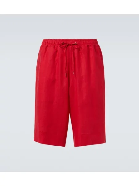 Pantaloni scurți Kiton de in roșu