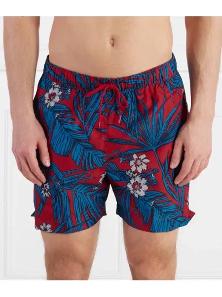 Húzózsinór fürdőruha Tommy Hilfiger nyomtatás kék
