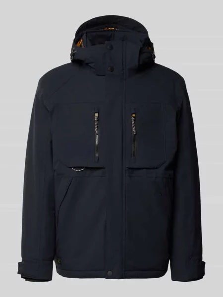 Parka o kroju regular fit z zapinanymi na błyskawiczny model ‘TEXXXACTIVE’ Camel Active niebieska