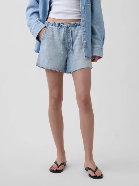 Pantaloni scurți din denim Gap alb