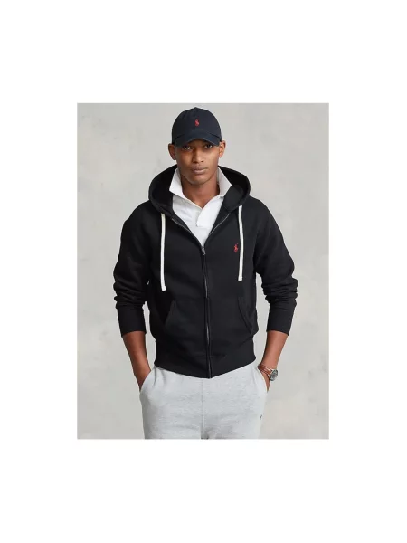 Bluza rozpinana Polo Ralph Lauren z logo polarowa czarna