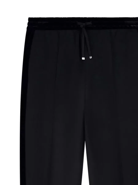 Βελούδινο τρέξιμο παντελόνι Armani Exchange με κορδόνι μαύρο