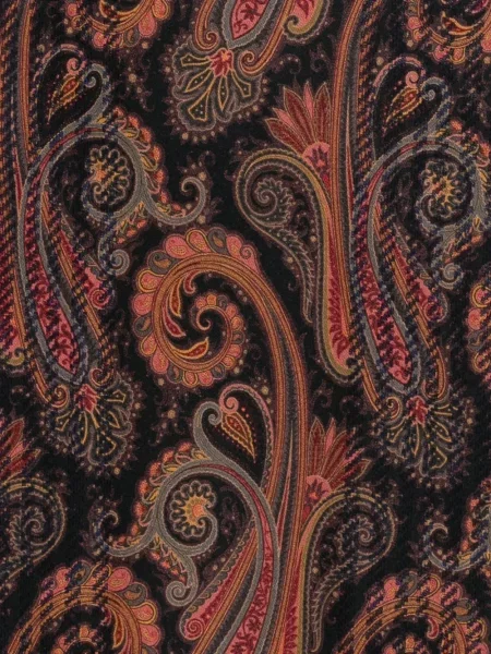 Вълнен шал Etro с принт с пейсли десен синьо