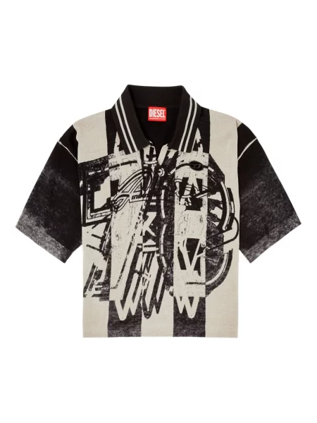 Polo Diesel z nadrukiem w abstrakcyjne wzory
