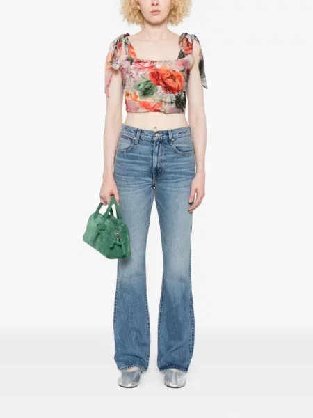 Блуза Alice + Olivia на цветя с принт