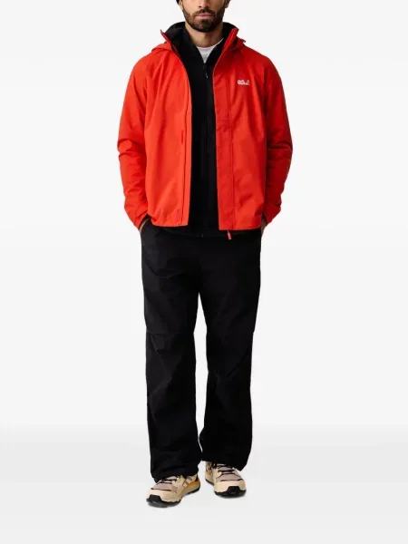 Geacă Jack Wolfskin cu glugă roșu