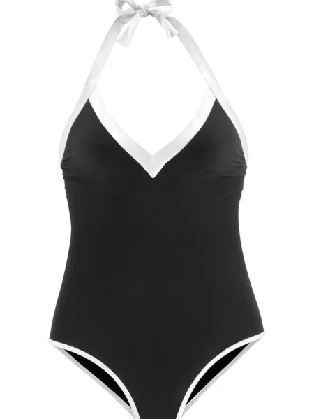 LASCANA Costum de baie întreg negru alb