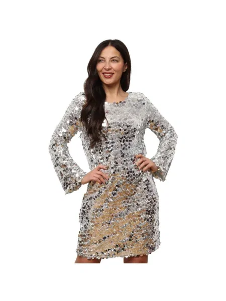 Rochie La Modeuse argintiu