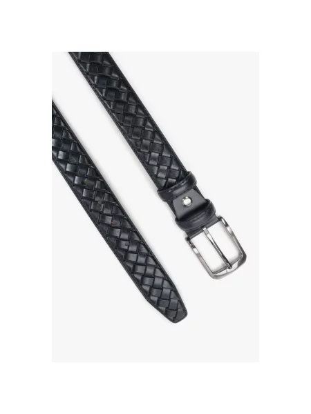 Плетеный ремень Estro с ремешками черный