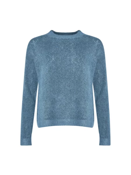 Sweter Lind wełniany niebieski