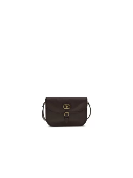 Torba crossbody Valentino Garavani skórzana brązowa