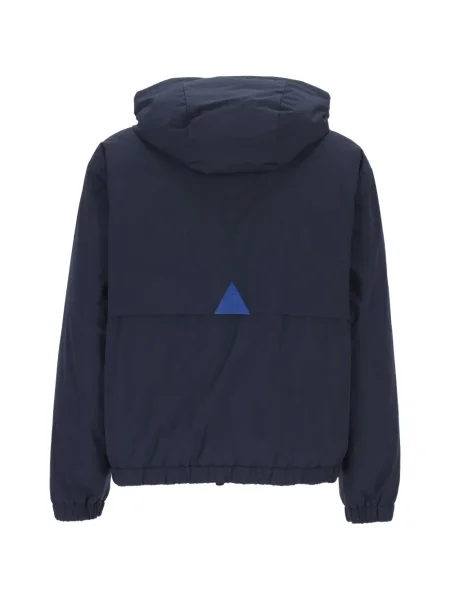 Geacă Moncler Grenoble cu glugă albastru