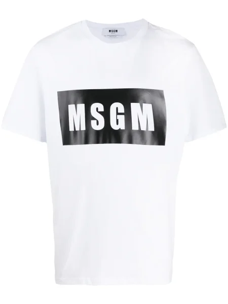 Tricou Msgm cu imagine alb