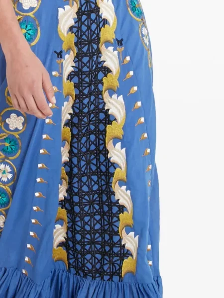 Макси рокля Temperley London синьо