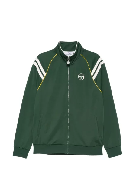 Csíkos futó dzseki Sergio Tacchini autogrammal zöld