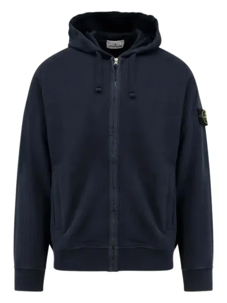 Hanorac cu glugă Stone Island cu strasuri albastru