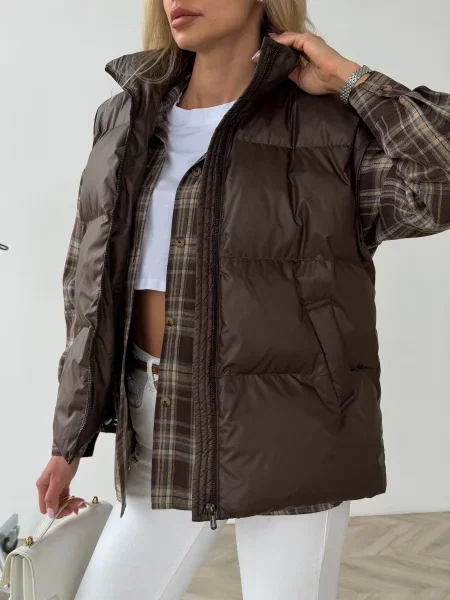 Жилет Jadone Fashion коричневый