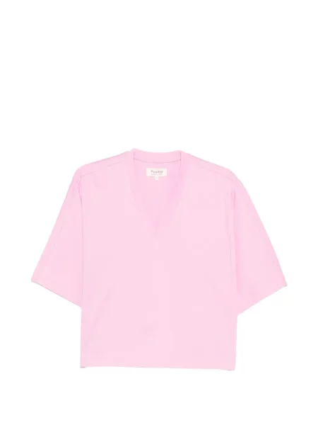 Koszulka Psophia z dekoltem w serek różowa