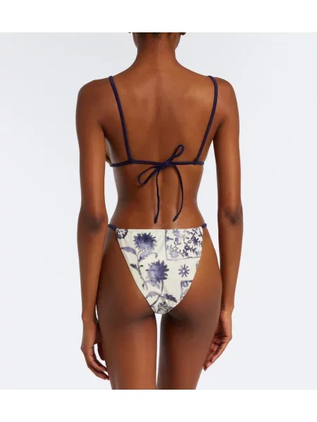 Top Sir cu model floral albastru