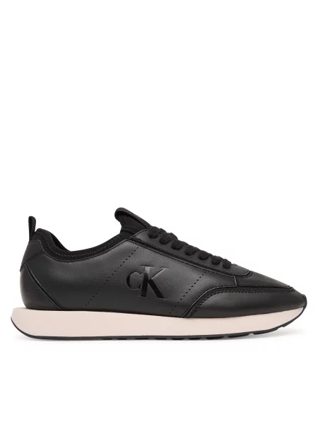 Tenisice Calvin Klein Retro Runner Sock Panl Lth Neo crna