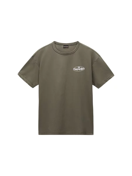 NAPAPIJRI Tricou S-BRADGATE galben miere / galben deschis / oliv alb