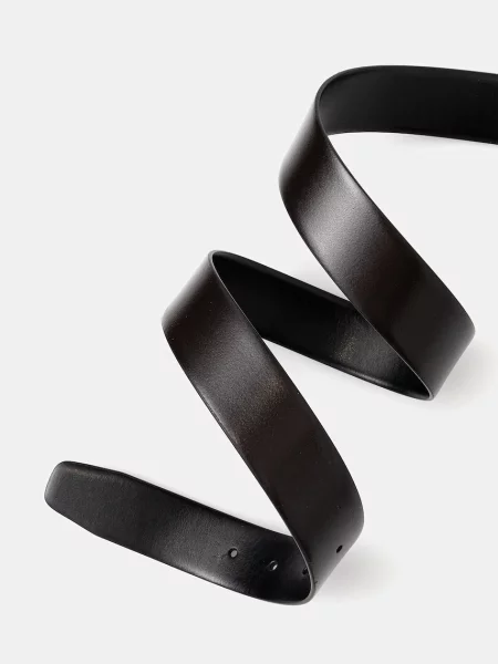 Шкіряний ремінь Emporio Armani чорний
