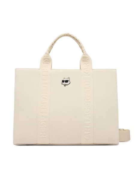 Karl Lagerfeld Shopper táska IKON CHOUPETTE PIN SQUARE fehér