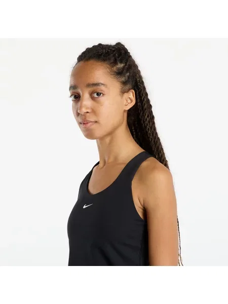 Koszulka Nike Swoosh Medium Support Bra black/black/white biały