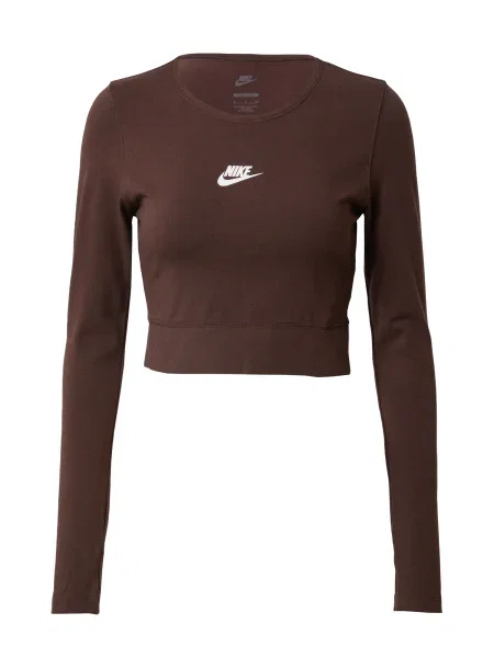 Nike Sportswear Tričko Emea hnědá bílá