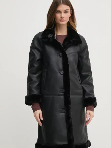 Pedro del Hierro płaszcz przejściowy oversize czarny