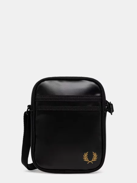 Geantă FRED PERRY Tonal Classic Small Side Bag Black/ Gold Universal negru