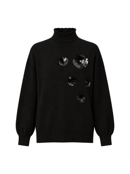 Sweter z golfem Twinset czarny