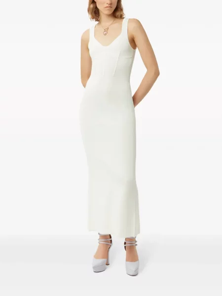 Kostiumas maksi maxi suknele Nina Ricci korsetas balta