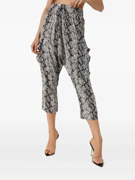 Cropp pantaloni One Teaspoon cu imagine cu model piele de șarpe gri